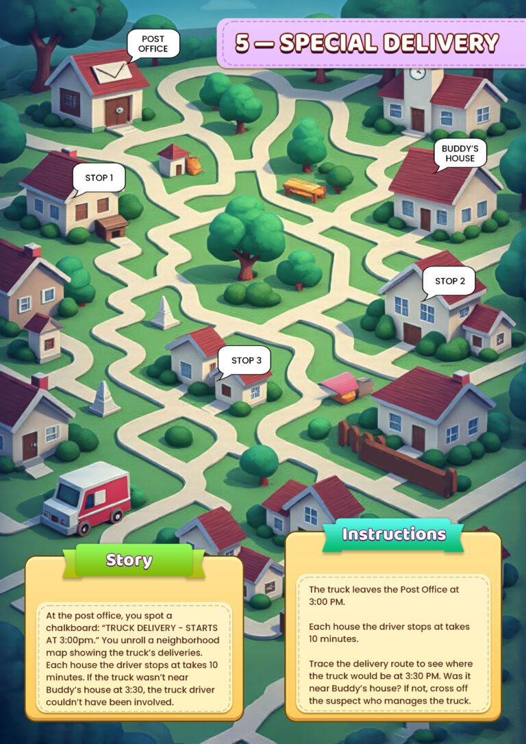 Detective Club – printable detective game for kids