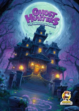 Ghost Hunters: The Whispering Manor printable puzzle game cover for kids ages 8–12