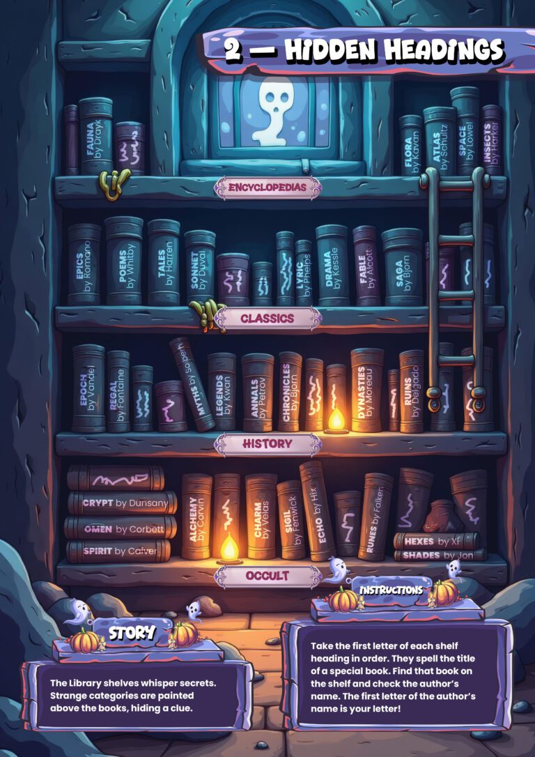 Ghost Hunters: The Whispering Manor ghost printable puzzle game