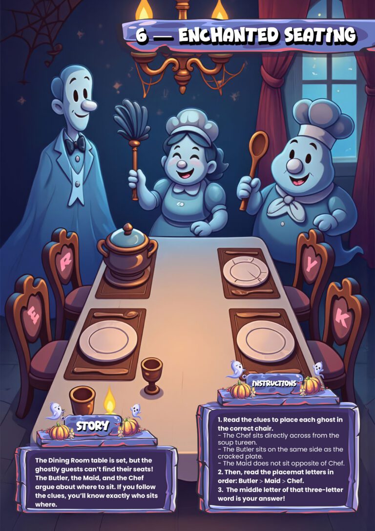 Ghost Hunters: The Whispering Manor ghost printable puzzle game