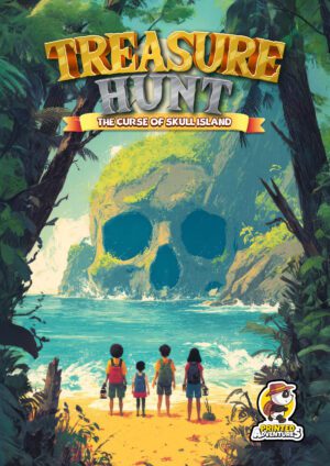 Treasure Hunt: The Curse of Skull Island cover – printable escape room game for kids