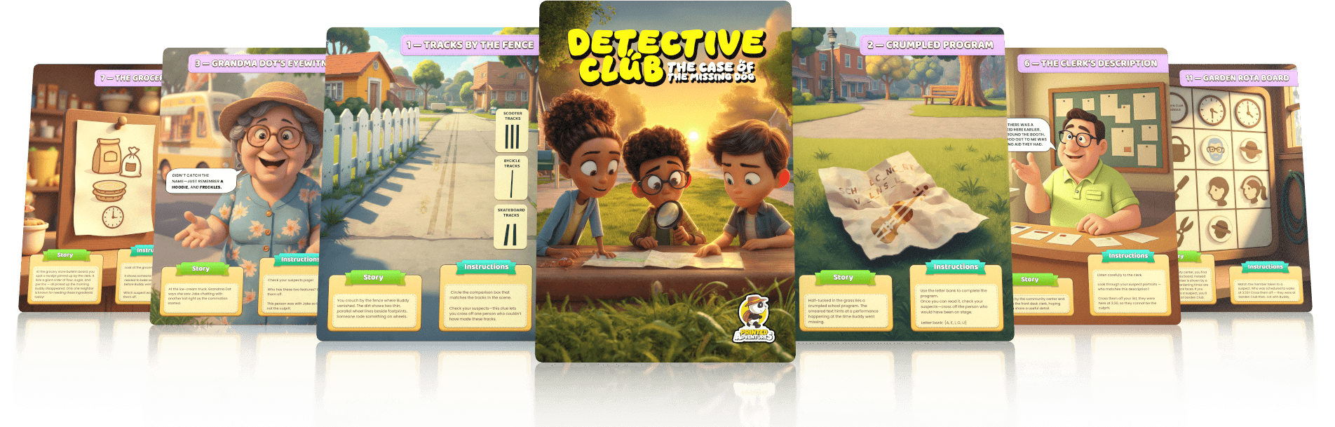 Detective Club: The Case of the Missing Dog printable mystery game