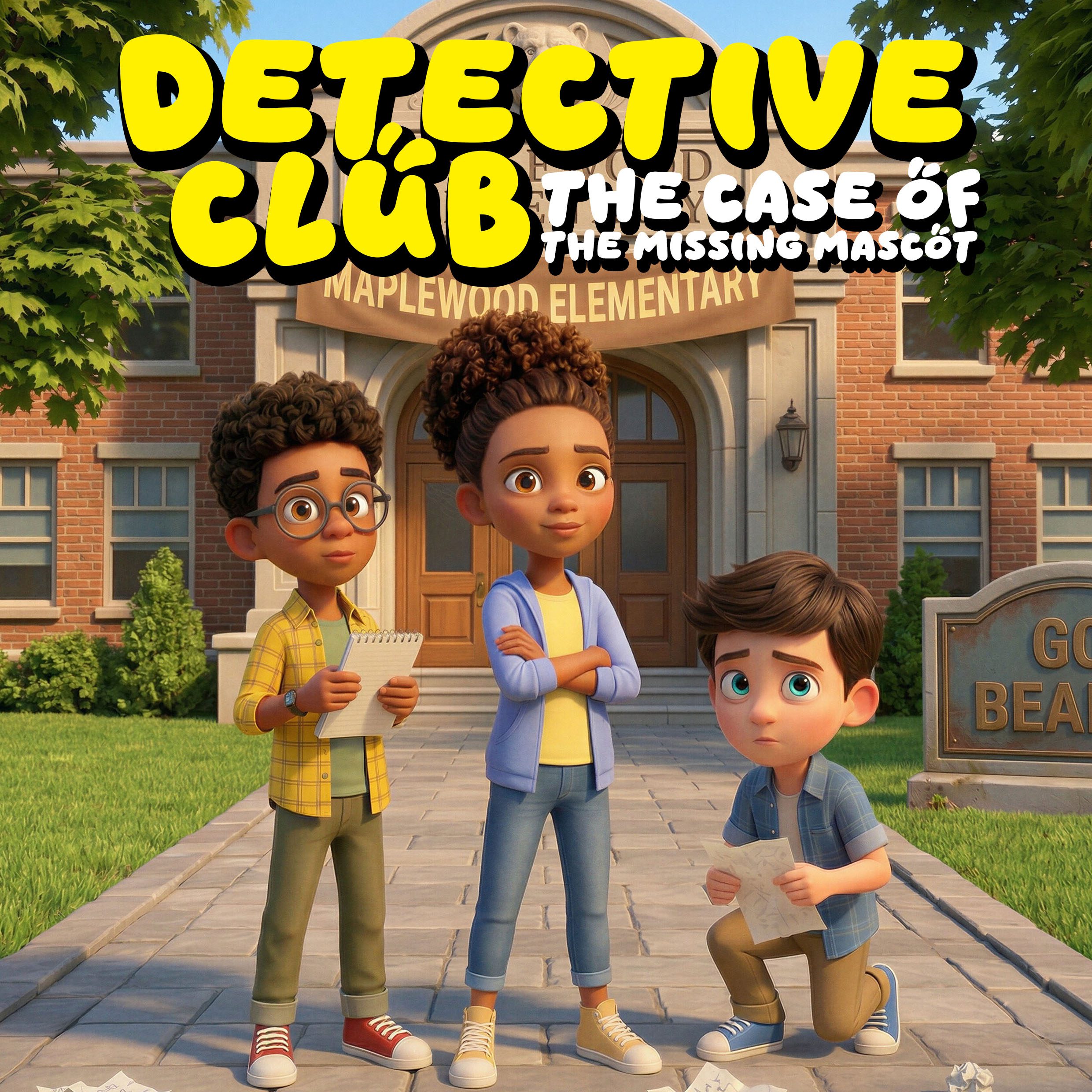 Detective Club printable adventure game cover - The Case of the Missing Mascot