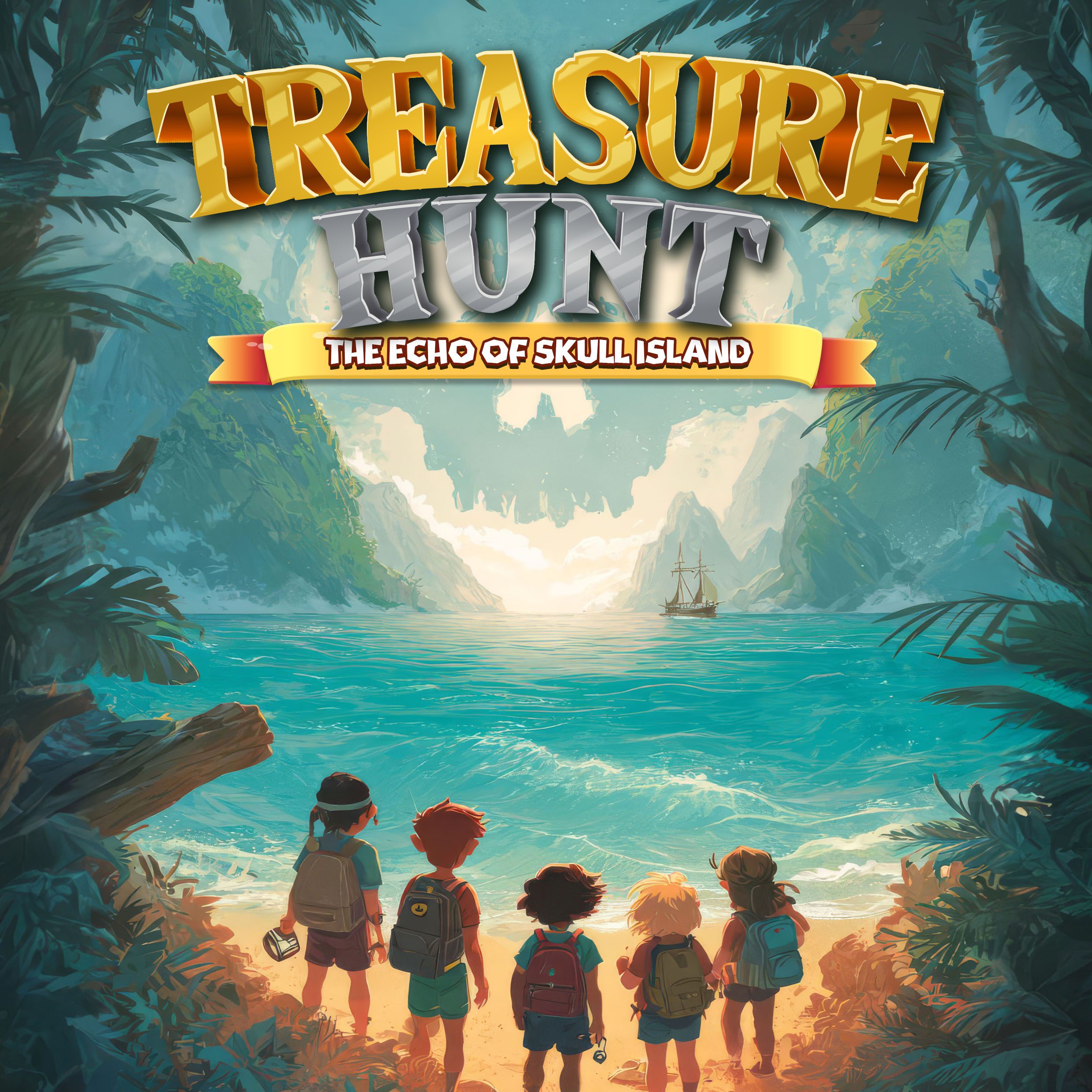 Treasure Hunt printable adventure game cover - The Echo of Skull Island