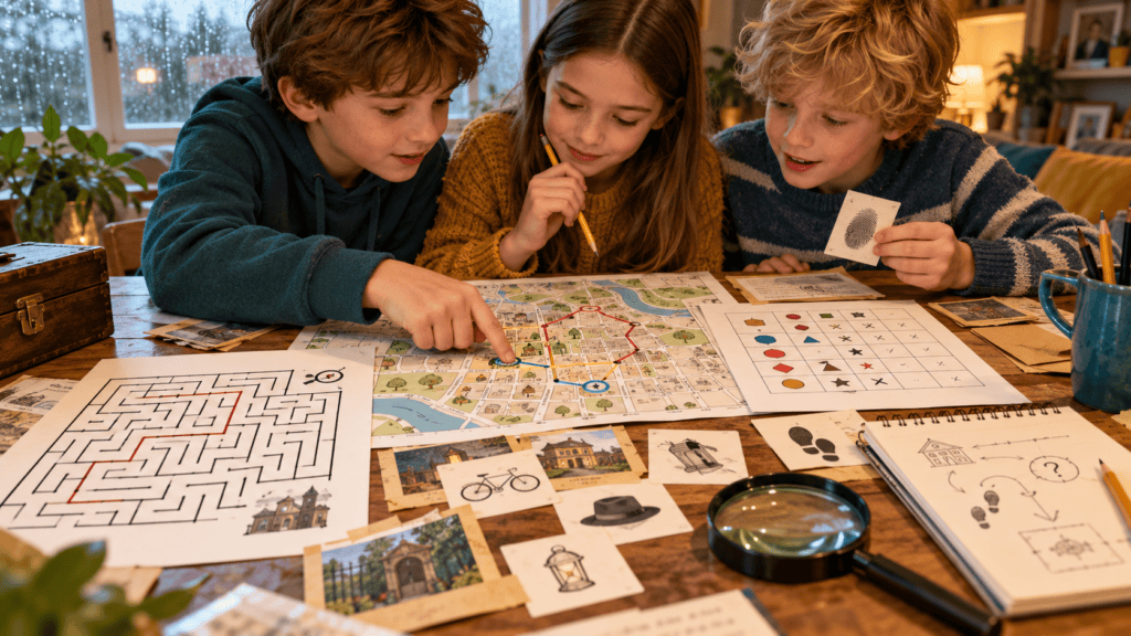 printable activities 3 kids solving printable puzzles, detective game for kids ages 8-12